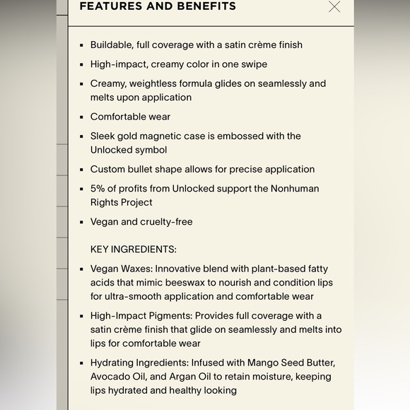 Hourglass 'Sahara' Unlocked Satin Crème Lipstick - Picture 11 of 12